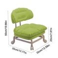 thumbnail image 3 of Chaise Universelle Verte Verte à Dossier Pivotant avec Roues Tabouret en Plastique pour Bureau à Domicile Solution d'Assise Compacte et Portable #GR9D9, 3 of 6
