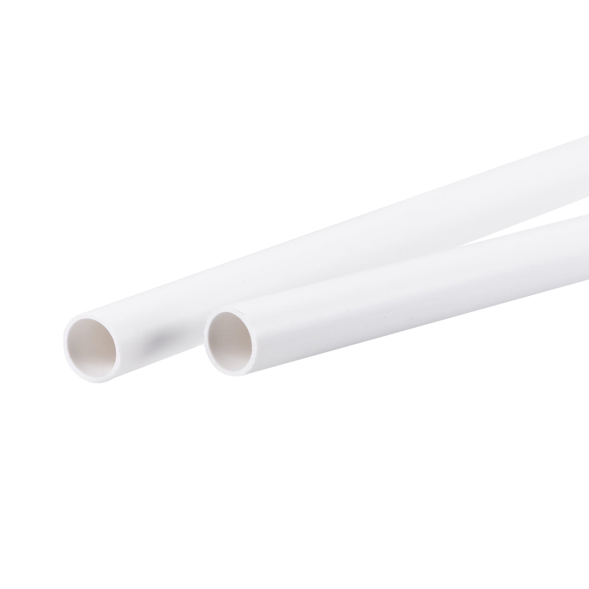Unique Bargains 10mm ID 12mm OD 500mm White PVC Pipe Round Rigid Plastic Tube for Water Pipe 2 Pack