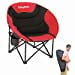 thumbnail image 3 of KingCamp Oversized Saucer Round Camping Chair Portable Padded Outdoor Folding Chair for Adult with Cup Holder Back Pocket Carry Bag, Support Up to 300lbs, Red, 3 of 10