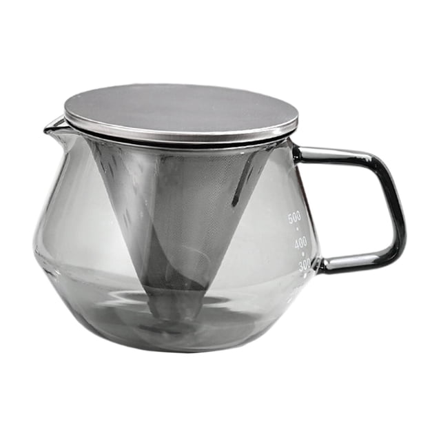 Siruishop Coffee Pot Ergonomic with Filter Coffee Maker for Office Kitchen Coffee Shop 500ml