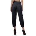thumbnail image 4 of Moomaya Solid Color Elastic Waist Pants Cotton Narrow Fit Straight Women Pants For Kurti, 4 of 6