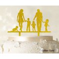 thumbnail image 1 of Personalized Family Cake Topper Custom Silhouette Wedding Cake Topper Cake Decorations Option Available 6-7 Inches Wide, 1 of 1