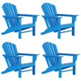 thumbnail image 1 of Chaise Adirondack Classique d'Extérieur (Ensemble de 4) en Bleu Pacifique, 1 of 8