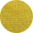 thumbnail image 1 of Ahgly Company Tapis de Zone Carré Caramel Brun Transitionnel Lavable en Machine, 3 Pieds Carré, 1 of 7