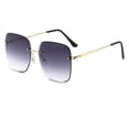 thumbnail image 2 of XASZHN Fashion Unisex Rimless Metal Gradient Sunglasses for Travel Shopping Outdoors Grey_002 One Size, 2 of 5
