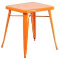 thumbnail image 1 of Flash Furniture Table à Manger Carré en Métal de 28 Pouces Orange, 1 of 9