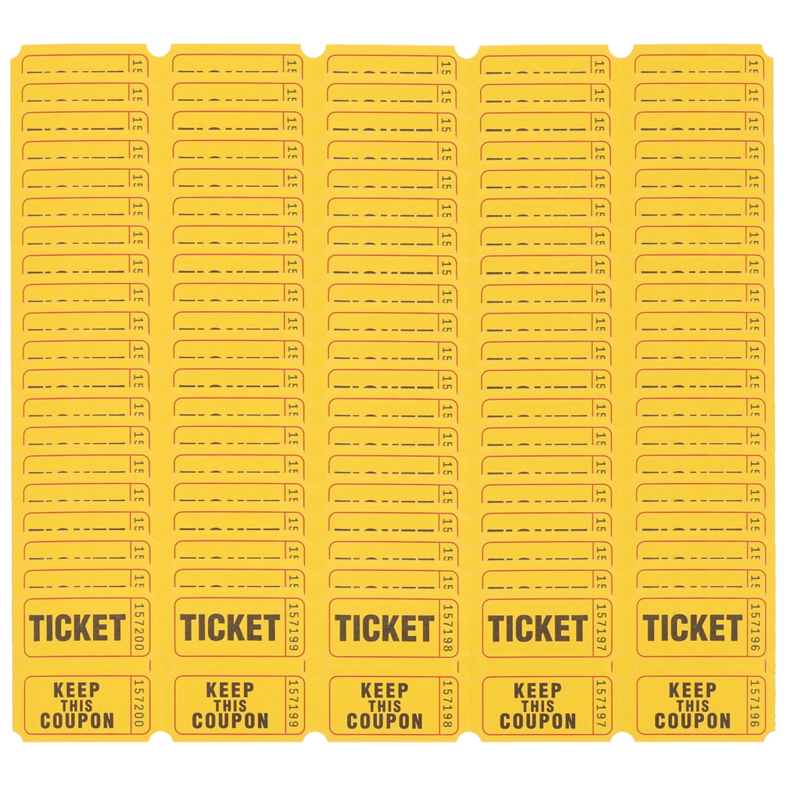 100pcs Raffle Tickets Amusement Park Tickets Universal Tickets Tickets Label
