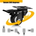 thumbnail image 3 of 4 Pcs Roulettes Robustes Roues en Caoutchouc Rouleaux pour Meubles Roue Roulettes Roulettes 360° Roulettes Industrielles avec Frein Bureau, Matériau Supérieur, 3 of 7