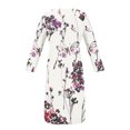 thumbnail image 4 of Babysbule Liquidation Robes d'Automne pour Femmes Mode Femmes Décontracté Élégant Col Rond Imprimé Été Manches Longues Poches Robe, 4 of 5