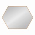 thumbnail image 2 of Kate and Laurel Rhodes Miroir Mural Hexagonal Moderne, 22 x 31, Teck Naturel, Miroir Géométrique Chic pour Mur, 2 of 7
