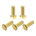 thumbnail image 1 of Unique Bargains Brass Hex Bolts, 1/4-20x3/4' 5 Pack Fully Thread Grade 4.8 Machine Screws, 1 of 4