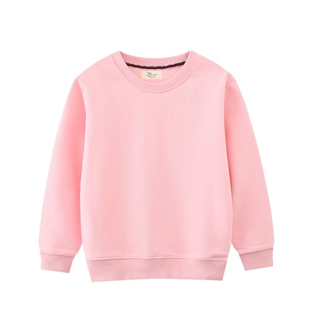 QUDDERR Chandails en Molleton pour Enfants Garçons Filles Couleurs Unies Col Rond Chandail Unisexe Manches Longues Printemps Automne Taille 2-7T