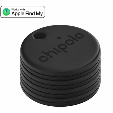 Chipolo One Spot lot de 4 - Localisateurs D'objet, Traceur Bluetooth, Technologie GPS sans fil (compatible avec Find My) - Presque Noir