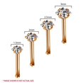 thumbnail image 4 of BodyJ4You 6PCS Nose Rings Studs Hoop 20G Stainless Steel Rose Goldtone Bone Pin Body Piercing Jewelry (0.8mm), 4 of 6