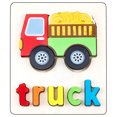 thumbnail image 1 of Visland Smooth Surface Hand-eye Coordination Wood Color Words Animal Shape 3D Puzzles for Kids, 1 of 8