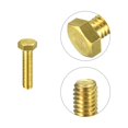 thumbnail image 4 of Unique Bargains Brass Hex Bolts, 5/16-18x1-1/4' 5 Pack Fully Thread Grade 4.8 Machine Screws, 4 of 4