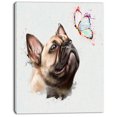 thumbnail image 2 of Funny French Dog with Butterfly - Oversized Animal Wall Art, 2 of 3