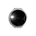 thumbnail image 1 of Dark Sky Night White Hand Compact Mirror Round Portable Pocket Glass, 1 of 3