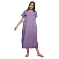 thumbnail image 2 of Moomaya Robe de Nuit à Manches Courtes pour Femmes en Coton, Ligne A, Maxi, Tenue de Nuit, 2 of 5