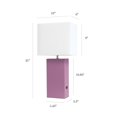thumbnail image 3 of Elegant Designs Modern Leather Table Lamp with USB and White Fabric Shade, 3 of 7