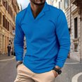 thumbnail image 1 of RXIRUCGD Haut Décontracté à Manches Longues pour Hommes, Bleu, Taille : m, 1 of 5