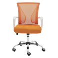 thumbnail image 2 of Modern Home Zuna Ergonomic Mesh Mid Back Office Chair, Orange/White, 2 of 9