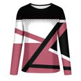 thumbnail image 4 of DPTALR T-shirt Décontracté pour Femmes à Imprimé Géométrique, Blouse à Manches Longues, Col Rond, Hauts Décontractés, 4 of 5