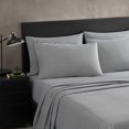 thumbnail image 3 of Kenneth Cole - King Sheet Set, Wrinkle-Resistant Bedding, Deep Pockets - Bed Sheets with Matching Bonus Pillowcases & Fitted Sheet (Twill Stripe Texture Black), 3 of 8