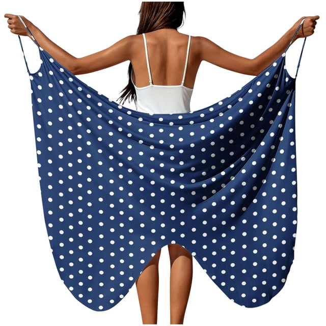Sortie de Plage pour Femmes avec Sangle Ajustable, Fente Latérale Haute, Polyester Tissé Transparent, 1 Pce