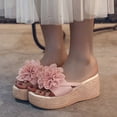 thumbnail image 2 of Dakaela Women's Wedge Platform Espadrille Slide Sandals Slip on Open Toe High Heels Summer Flip Flops, 2 of 8