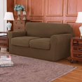 thumbnail image 2 of CHOK 2024 Housse de Sofa Extensible à Texture Quadrillée Housse de Canapé avec Housse de Coussin Séparée (Sofa Gris), 2 of 5