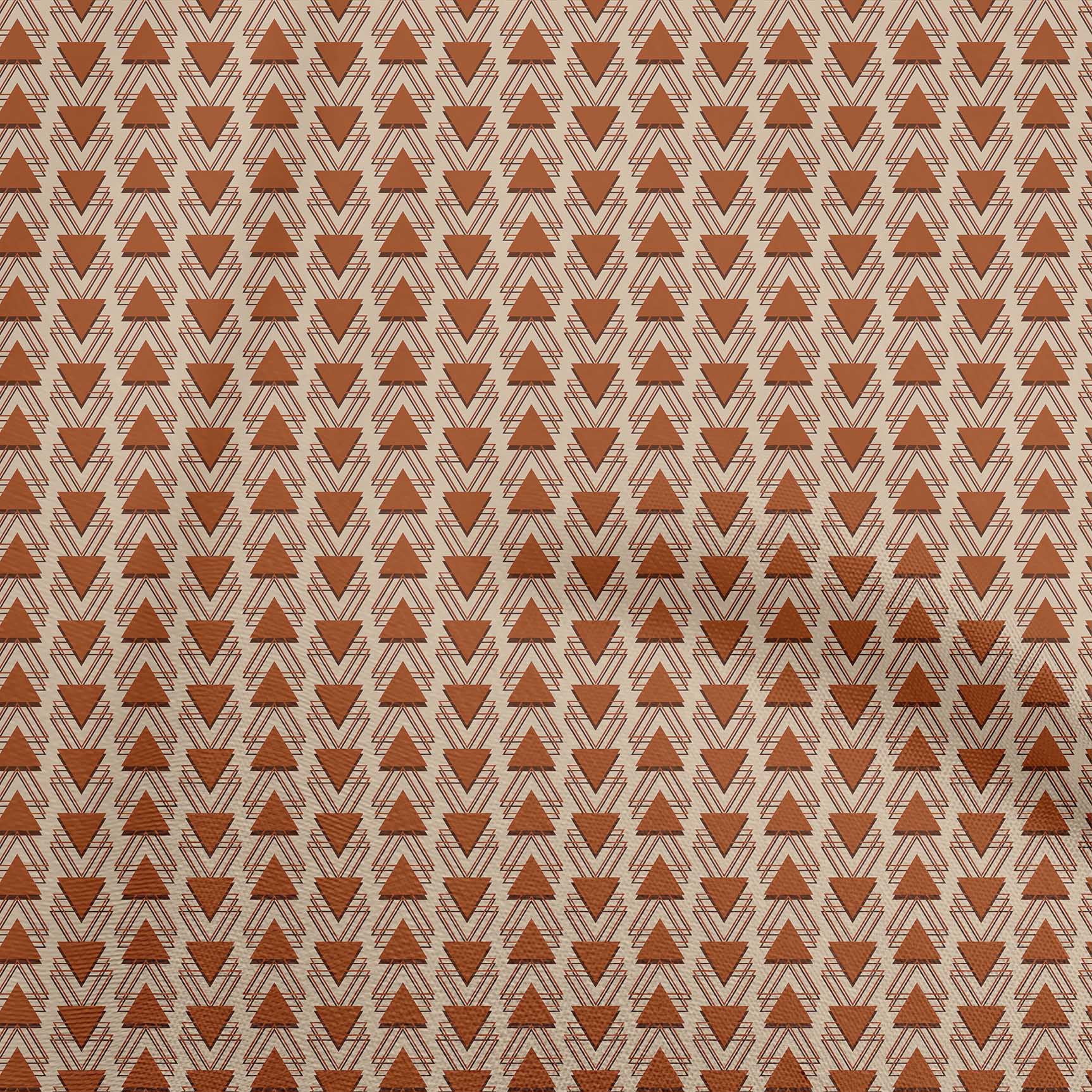 oneOone Rayon Brown Fabric Geometric Sewing Craft Projects Fabric Prints By Yard 56 Inch Wide