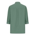 thumbnail image 4 of Yuyuzo Womens Fall Business Casual Tops Long Sleeve Button down Blouses Loose Basic Going out Tops, 4 of 6