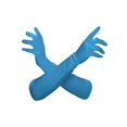 thumbnail image 1 of Gravity Threads Ladies Satin Opera Gloves 18" Turquoise Blue, 1 of 2