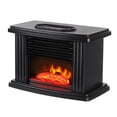 thumbnail image 1 of Electric Fireplace Heater, 1000W Tabletop Portable Mini Electric Fireplace With Simulated Flam Effect, Remote Control LED Fireplace Stove For Living Room, Study, Bedroom, Office, 1 of 8