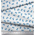 thumbnail image 2 of Soimoi Poly Georgette Fabric Bubbles & Fish Ocean Fabric Prints By Yard 42 Inch Wide, 2 of 2