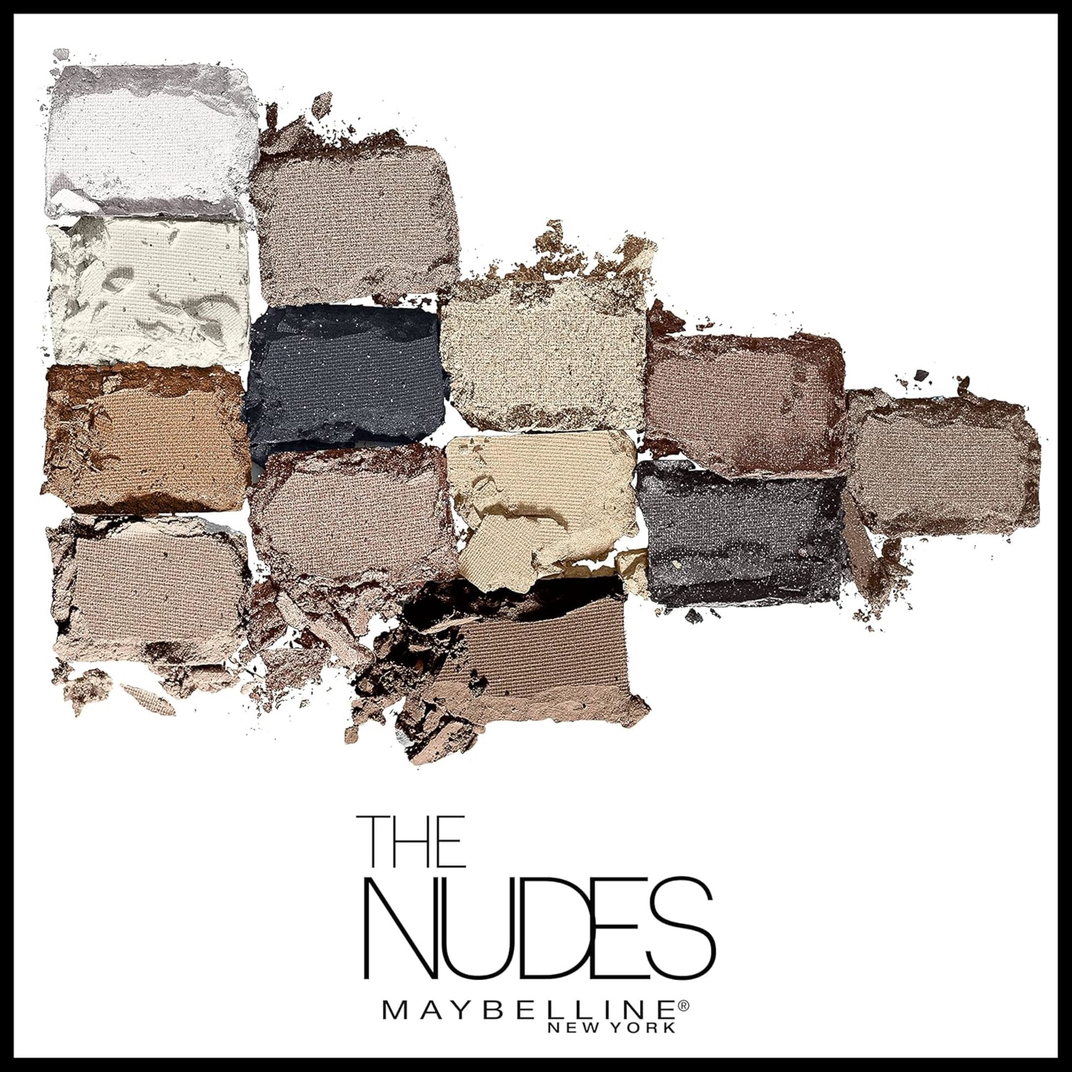 Maybelline New York The Nudes, Expert Wear Palette d'Ombres à Paupières