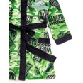 thumbnail image 4 of Jurassic World Boys Green Camo Logo Print Bathrobe (7-8 Years), 4 of 7