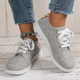 thumbnail image 4 of LSLJS Grandes Chaussures pour Femmes à Lacets à Bout Rond Décontractées Légères en Toile Bonbon Type Planche/chaussures de Sport, Chaussures Plates, 4 of 5