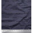 thumbnail image 1 of Soimoi Poly Georgette Fabric Square & Spiral Geometric Printed Craft Fabric by the Yard 52 Inch Wide, 1 of 3