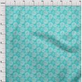 thumbnail image 3 of oneOone Cotton Silk Fabric Circle Block Printed Fabric 1 Yard 42 Inch Wide, 3 of 4