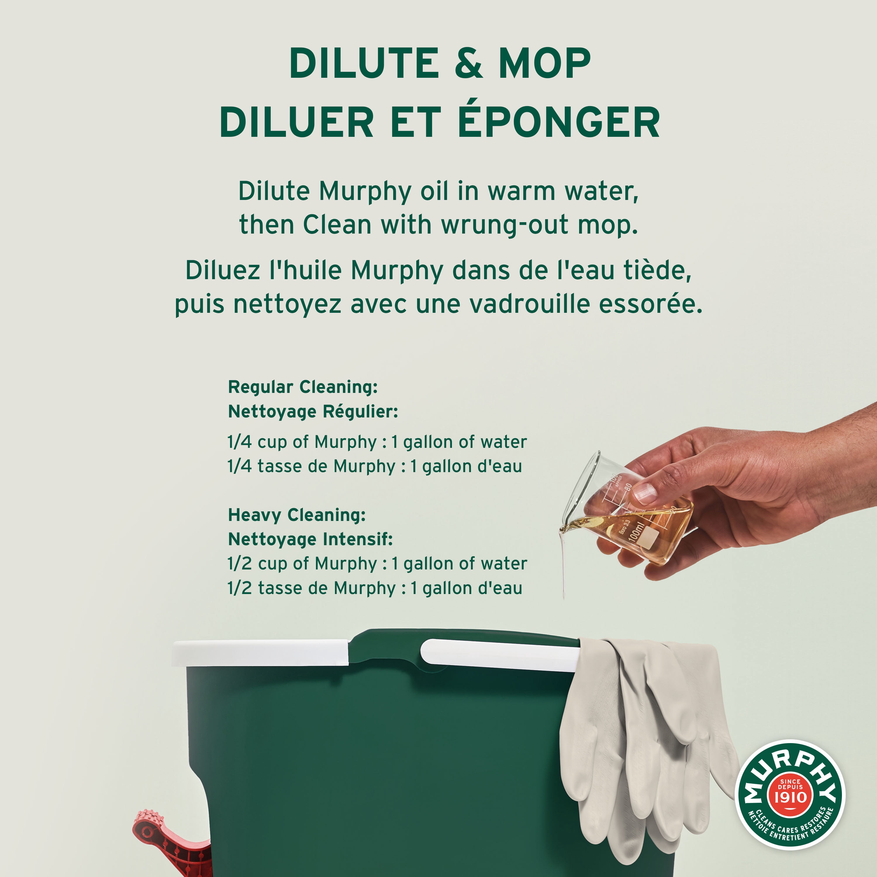 Savon à l’huile Murphy, formule concentrée, nettoyant bois, citronnelle, 2,66 l