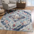 thumbnail image 1 of homeroots home decor 392981 2’ x 4’ Blue Distressed Medallion Area Rug, 1 of 1