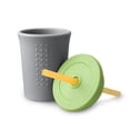 thumbnail image 4 of GoSili Straw Cup, 12oz. Grey/Lime, 4 of 6