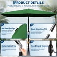 thumbnail image 3 of Garvee 10' x 6.5' Rectangular Patio Umbrella with Crank & Push Button Tilt, 6 Sturdy Ribs, Green, 3 of 7