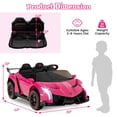 thumbnail image 3 of Costway Licensed Lamborghini 4WD Kids Ride-on Sports Car 12V Battery Powered 2.4G Remote, 3 of 10
