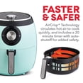 thumbnail image 3 of Dash DFAF455GBAQ01 Deluxe Electric Air Fryer + Oven Cooker with Temperature Control Non Stick Fry Basket Recipe Guide + Auto Shut Off Feature 6 qt Aqua, 3 of 6