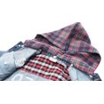 thumbnail image 3 of KIDSCOOL SPACE Little Kid Blue Ripped Plaided Jean Hooded Jacket 6T, 3 of 5
