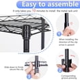 thumbnail image 4 of FDW 6-Tier Wire Storage 17x12x64 Black Shelving Shelves, Adjustable Racks Heavy-Duty Metal Shelf, 4 of 7