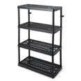 thumbnail image 1 of Gracious Living 4 Shelf Fixed Height Ventilated Heavy Duty Storage Unit, Black, 1 of 12
